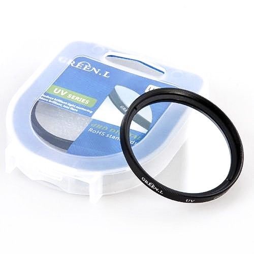 46mm UV Filter & Universal Centre Pinch Snap On Lens Cap Keeper UK Seller 